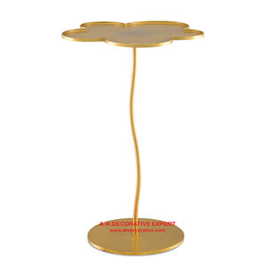 Table d'appoint en métal moderne en forme de feuille, meuble de salon fini couleur dorée, offre spéciale - Product Image 1