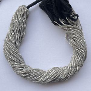 Micropiedra Natural recubierta de labradorita blanca, 2mm, 3mm, 4mm, facetada, piedras preciosas semipreciosas, proveedor de fabricación de joyas, venta al por mayor - Product Image 1