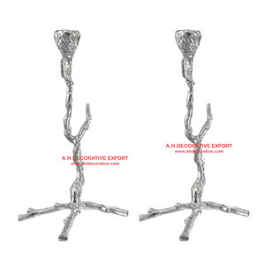 Antique noir fait à la main 5 bras arbre branche candélabre métal mariage centres de table carré décorations pour la maison prix de gros - Product Image 4