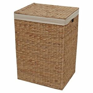 Wholesale Water Hyacinth Laundry Basket Hamper Ecofriendly Homefriendly FOB HaiPhong Ho Chi Minh Port - Product Image 2