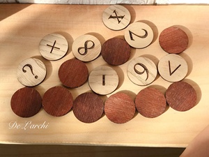 La Mejor Opción: Fichas de Madera para Matemáticas, Números y Símbolos Aritméticos, Juego Educativo de Conteo, Juguete para el Aula, Esquinas de Aprendizaje - Product Image 5