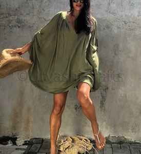 Vestido corto holgado de talla grande para mujer, Túnica de manga larga para vacaciones de verano, estilo bohemio - Product Image 1