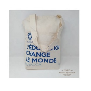 Hot sale Fairtrade Certified cheap price Promotional Customized 115 Gsm Cotton Canvas Tote shopping Bag - Product Image 1