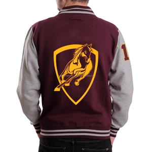 Chaqueta de lana personalizada para hombre, cuerpo con parte trasera y frontal bordada, color marrón, HIVJ25, venta al por mayor - Product Image 3