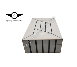 Caja de Joyería Rectangular de Madera y Hueso de Camello, Diseño de Primera Calidad, Artesanía de Calidad para Decoración del Hogar, Almacenamiento, Logotipo Personalizado para Regalos - Product Image 3