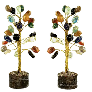 Mix eskitme taş ağacı eskitme taş şifa kristal masa el oyma heykelcik güneş ağacı sanat satın FARHAN kristal