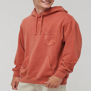 Sweat à capuche 100 % polyester polaire pour homme avec logo brodé, fermeture éclair contrastante, couleur unie, idéal pour l'hiver - Product Image 3