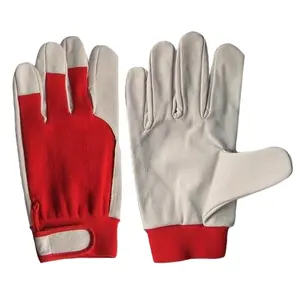 Montage handschuhe Ziegenhaut Leder handfläche und Rippen rücken mit feiner Qualität für Allround-Arbeits handschuhe