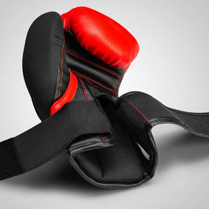 Pakistan Designer Boxing Gloves <b>Red</b> & Black Color <b>Tight</b> Fit Adjustable 16 oz Boxing Gloves For4 Youth - Product Image 4