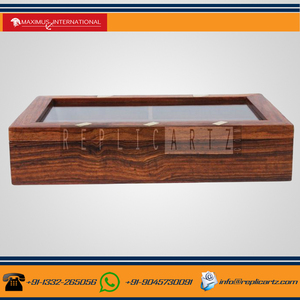 Boîte de jeu en bois et verre de haute qualité - Porte-cartes à jouer double jeu et boîte de rangement pour dominos en bois - Product Image 3