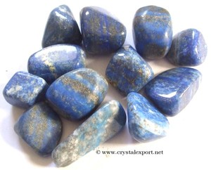 รับออนไลน์ Lapis Lazuli tumbled: Lapis Lazuli tumbled สำหรับขายหัตถกรรมหินกึ่งสังเคราะห์อินเดีย - Product Image 1