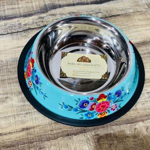 נירוסטה לחיות מחמד קערה, יד צבוע לחיות מחמד קערת עבור באופן וכלב האכלה - Product Image 3