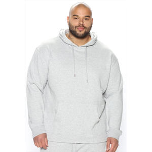 Conjuntos de chándales de invierno para hombre al por mayor con bolsillos de canguro para hombre Unisex 100% algodón polar Sudadera con capucha de gran tamaño conjuntos de 2 piezas - Product Image 3