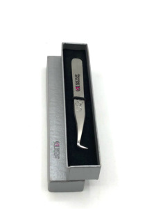 แหนบต่อขนตาแบบวงกลมสีเงิน90องศาสแตนเลสสตีลอุปกรณ์เสริมความงามออกแบบโลโก้ได้ตามต้องการ - Product Image 5