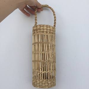 Sac porte-bouteille en jonc de mer - Porte-bouteille en osier - Pailles écologiques - Couvercle pour verre - Krystal (+84 587 176 063) 99 Gold Data - Product Image 6