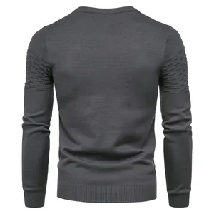 Sweat-shirt à manches longues sur mesure pour homme Tissu polyester/coton de haute qualité Col rond Coupe-vent Imperméable - Product Image 3