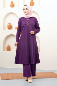 Tunique Hijab en dentelle avec boutons, ensemble de 2 pièces, vêtements islamiques, robes turques modestes mode, Abaya - Product Image 6