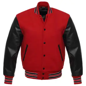 Wholesale men Fashion Casual Baseball Jacket Custom Letterman Jacket Cotton Polyester Unisex varsity Jacket