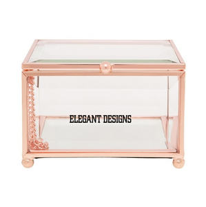 Meilleure qualité boîte à bijoux en métal plaqué or boîte à bijoux fantaisie de créateur boîte à bijoux exclusive de créateur merveilleux de taille moyenne - Product Image 3