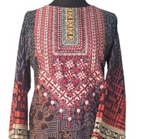 Robe prête-à-porter de haute qualité pour femmes, en soie, lin, coton, rayonne, viscose, tissu lawn, imprimé numérique, broderie, Kurti, Pakistan Masoori