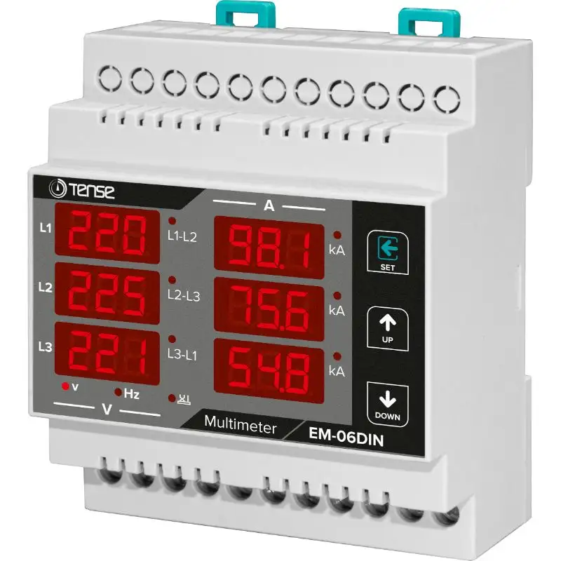 Multimeter Met 3X6 Digit Led Display EM-06DIN