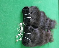 Extensions de queue de cheval vierges de haute qualité pour femmes, cheveux humains indiens de temple de qualité Remy, lisses et soyeux, ondulés, double trame, fabriquées à la machine