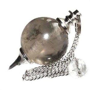 Bola de cuarzo Natural para sanación de Reiki, péndulo con cadena de cristal, espiga - Product Image 5