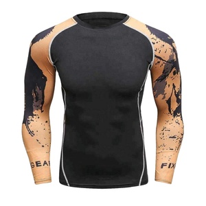 <b>Men's</b> Long Sleeve Rash Guard <b>Turtleneck</b> Neoprene Jersey Color Blocked <b>Red</b> Black Gray Moisture Wicking UV Protection Summer - Product Image 5