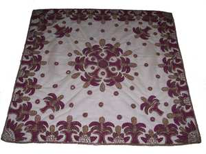 Broderie perlée carré net tissu couverture de table en gros indien fait à la main - Product Image 4