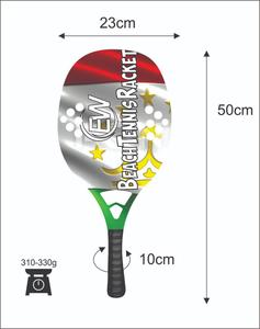 Raquetas de Tenis y Playa Hechas a Medida, Cara de 20 mm, Peso de 310-330 g, Longitud de 50 m, Empuñadura de Fibra de Vidrio, Red de Fibra de Carbono - Product Image 4