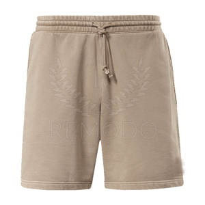 Pantalones Cortos Deportivos Casuales para Hombre, 100% Algodón, Cintura Elástica Media, Bolsillo con Logotipo Personalizado - Product Image 1