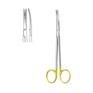 Instruments chirurgicaux de base chirurgicale incurvée droite d'acier inoxydable de finition d'or d'équipement médical manuel de Metzenbaum Fino - Product Image 2