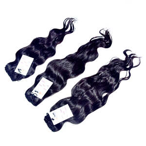 Extensiones de cabello Natural, ondulado, liso, sin procesar, de alta calidad - Product Image 1