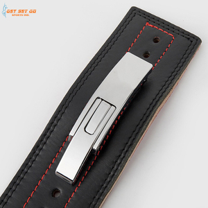 Cinturón de cuero de gimnasio de alta resistencia para levantamiento de pesas de entrenamiento de potencia con hebilla de palanca Producto de seguridad de fitness esencial - Product Image 2
