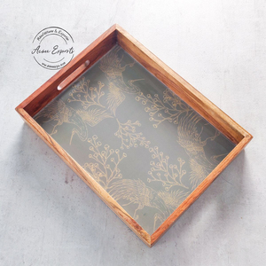 ACME-bandeja de madera y esmalte de Mango, diseño personalizado para decoración del hogar, forma cuadrada, gran oferta - Product Image 6