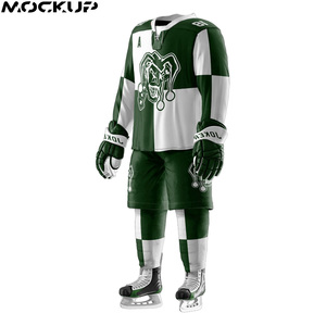 Uniforme de equipo de Hockey sobre hielo para hombre, camiseta transpirable de 100% poliéster, sublimación - Product Image 4