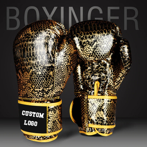 Guantes de Boxeo Personalizados de Diferentes Colores, Textura de Piel de Serpiente, Cierre de Gancho y Bucle, Correa de Muñeca con Logotipo Personalizado, Hechos de Cuero - Product Image 5