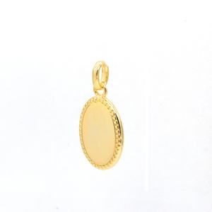 Bijoux en argent Sterling 925, pendentifs gravés, breloques ovales simples, vierges, pour femmes - Product Image 6