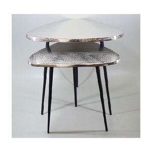 Trending New Design 2025 <b>Wooden</b> <b>Top</b> Metal Nesting <b>Table</b> Classic Nested <b>Tables</b> Metal Nesting <b>Table</b> Set Space - Product Image 2