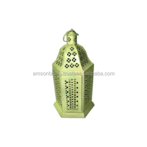 Portavelas decorativo de calidad de exportación para decoración de hogar y fiesta de eventos, farol de vela de Color dorado metálico para iluminación navideña - Product Image 1