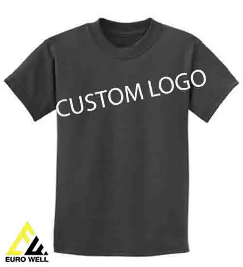 Polo Logo personnalisé Slim Fit hommes Slim ajusté Casual col rond vente en gros pas cher uni 100% coton t-shirt