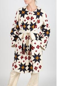 Juya — veste en coton à col en Sublimation, vêtements pour femmes, Kimono ouvert de qualité supérieure, broderie géométrique, style Boho Chic, broderie - Product Image 2