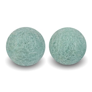 Bolas de fieltro de lana verde menta hechas a mano, pequeñas, respetuosas con el medio ambiente, pompones de fieltro, bolas de lana de fieltro de Color orgánico para Decoración - Product Image 1
