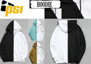 Sweat à capuche en coton uni pour hommes, sur mesure, coupe étroite, unisexe - Product Image 3