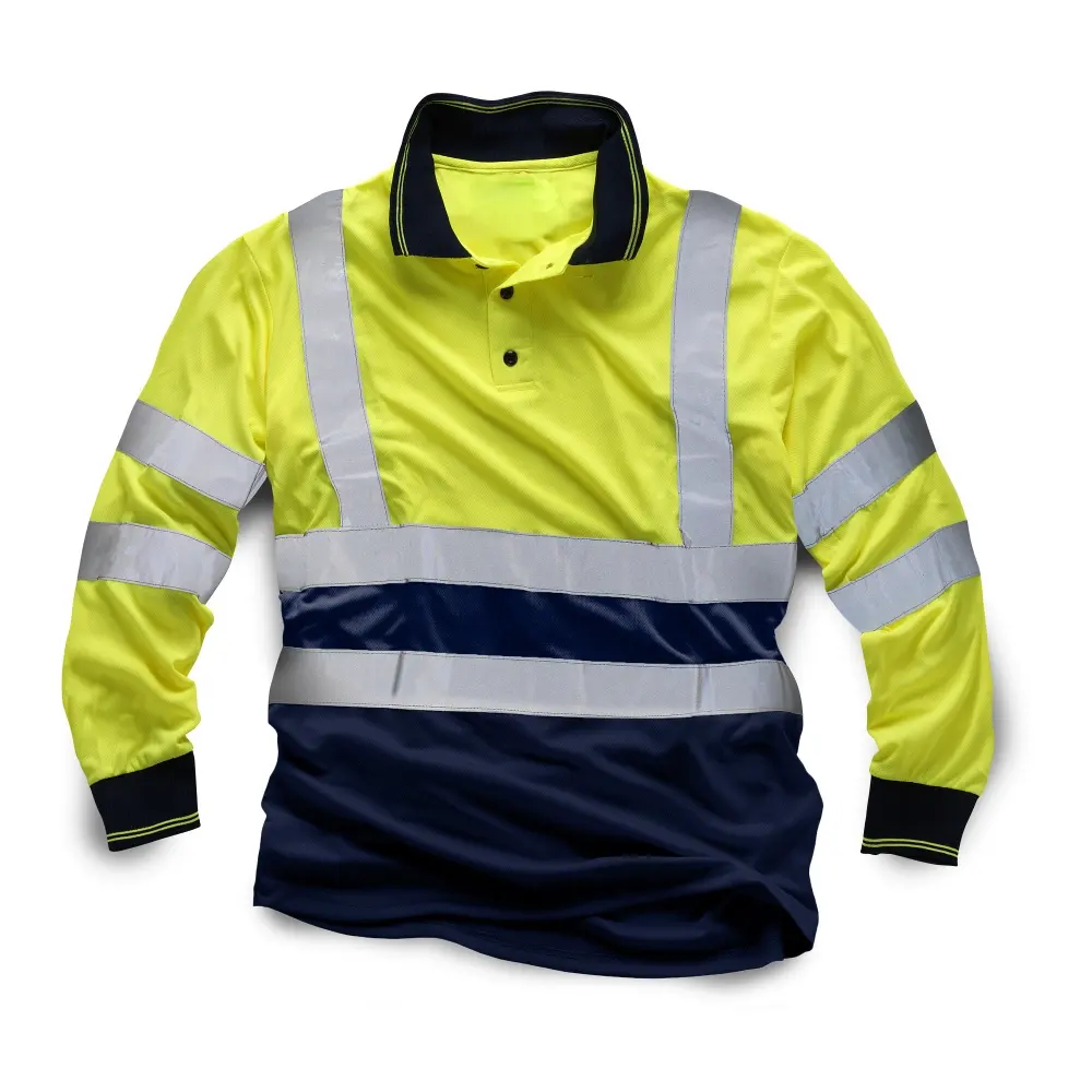 綿100% 工場建設道路作業服制服視認性反射Tシャツ