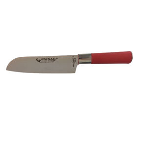 ATASAN couteau Santoku artisanal rouge n ° 2 chef professionnel couteau de cuisine couteau de boucher couteaux de cuisinier fait à la main en acier inoxydable de haute qualité - Product Image 2