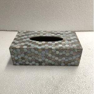 Mère de perle porte-serviettes taille personnalisée brillant pour table prix de gros vadrouille boîte à mouchoirs - Product Image 5