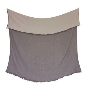 Brown - Extra grande manta 220x250 cm-x 87x98 pulgadas Hecho en Turquía arruga de lujo de algodón puro - Product Image 5