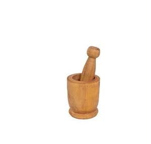 Mortero y Maja de madera, mortero tallado de tamaño personalizado y forma redonda para uso diario - Product Image 2