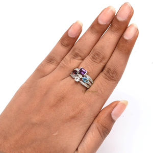 Anillo de GEMA de turmalina Natural, Plata de Ley 925, venta al por mayor, anillo de piedras preciosas múltiples para proveedores y fabricante - Product Image 3